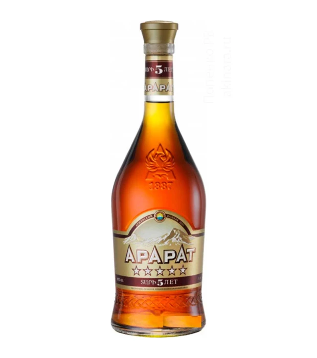 Бренди армянское Ararat 5 звезд 1л 40%