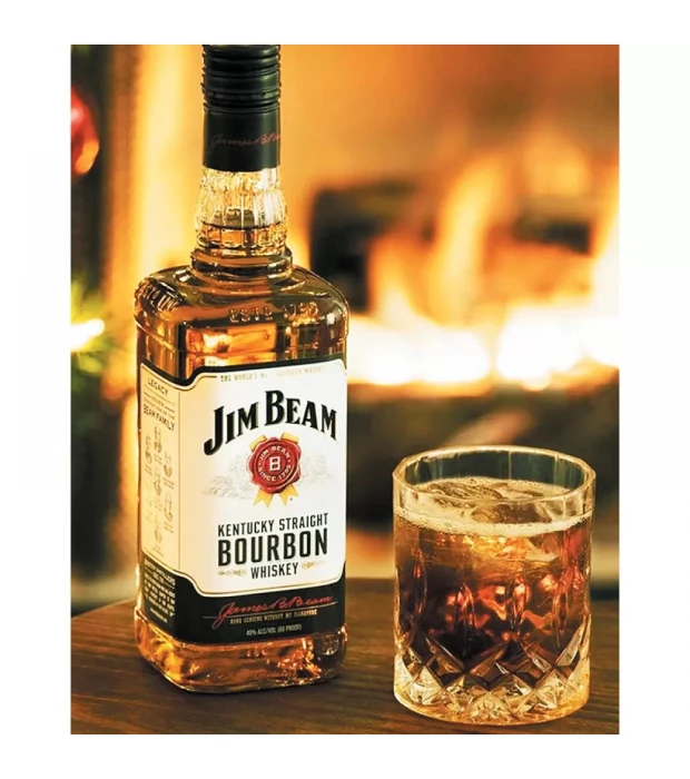 Виски Jim Beam White 4 года выдержки 0,7л 40% + бокал купить